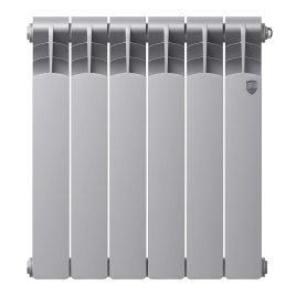 Биметаллический радиатор отопления Royal Thermo Revolution Bimetall 500 2.0 6 секций Silver Satin