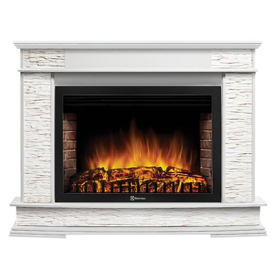 Каминокомплект Firelight Scala 30 с очагом Electrolux EFP/P-3020LS сланец скалистый белый/шпон белый дуб
