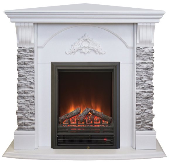 Каминокомплект RealFlame Athena Corner GR STD/EUG/25/25&#039;5 WT с очагом Eugene