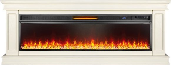 Каминокомплект Royal Flame Geneva 60 слоновая кость с патиной с очагом Vision 60 LED