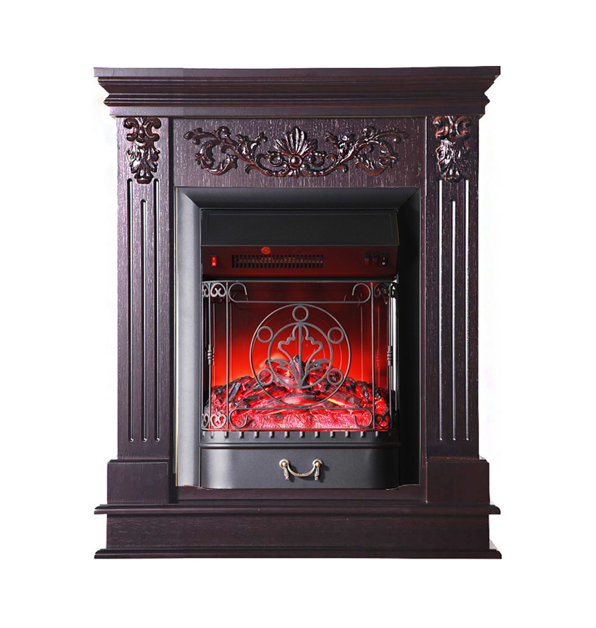 Каминокомплект Interflame Берта Люкс с очагом Majestic FX M Black темный дуб